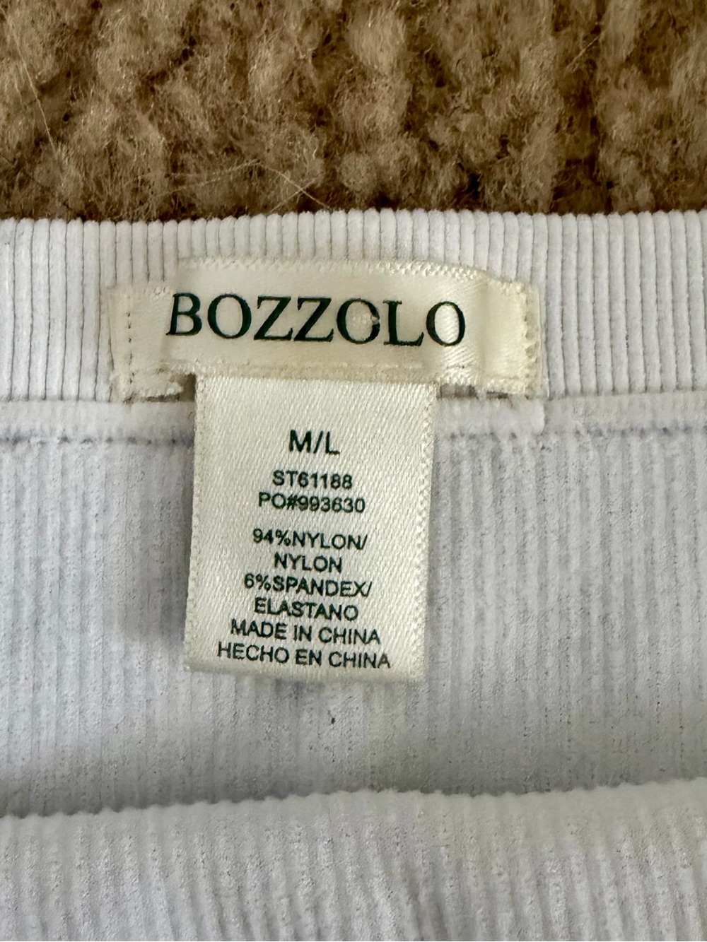 Bozzolo White Ribbed Tube Top - Picture 2 of 3